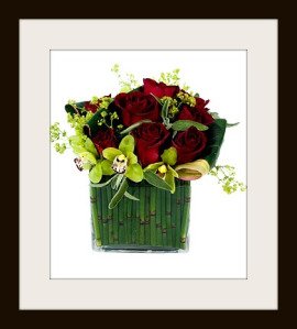 arreglo rosas y cymb