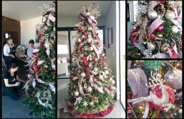 decoracion navideña con vidrio de mercurio